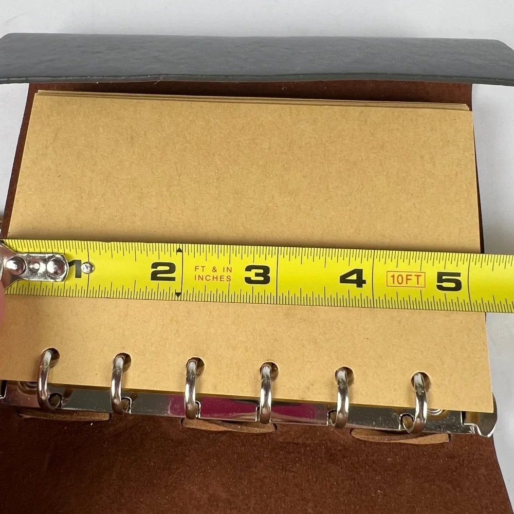 Leather Homemade Notebook Navy 6 Ring Inside With Parchment Paper Stock Nautical